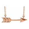 14K Rose Arrow 16"-18" Necklace - Siddiqui Jewelers