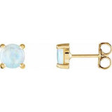 14K Yellow Opal Cabochon Earrings -Siddiqui Jewelers