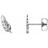 Sterling Silver Leaf Earrings - Siddiqui Jewelers