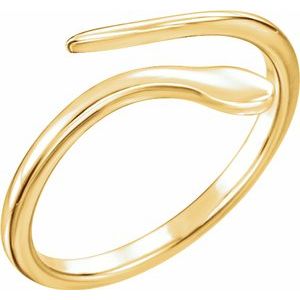 14K Yellow Snake Ring - Siddiqui Jewelers