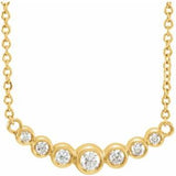 14K Yellow 1/5 CTW Diamond 16-18" Necklace - Siddiqui Jewelers