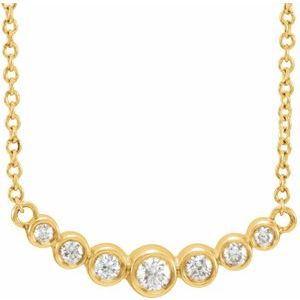 14K Yellow 1/5 CTW Diamond 16-18" Necklace - Siddiqui Jewelers