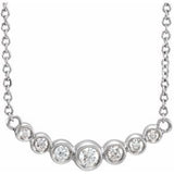 14K White 1/5 CTW Diamond 16-18" Necklace - Siddiqui Jewelers
