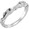 14K White .05 CTW Diamond Matching Band for 5.2mm, 5.8mm, & 6.5mm Round Ring Size 6 - Siddiqui Jewelers