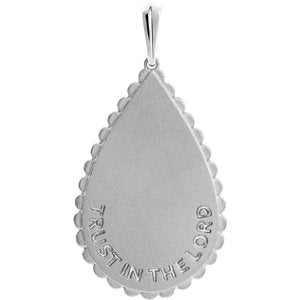 Sterling Silver Trust in The Lord Pendant - Siddiqui Jewelers
