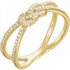14K Yellow 1/5 CTW Diamond Knot Ring - Siddiqui Jewelers