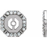 14K White 1/6 CTW Diamond Earring Jackets - Siddiqui Jewelers