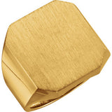 14K Yellow 20x18 mm Octagon Signet Ring - Siddiqui Jewelers