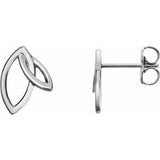 Sterling Silver Double Leaf Earrings - Siddiqui Jewelers