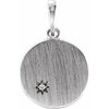 Sterling Silver .005 CTW Diamond Engravable Pendant - Siddiqui Jewelers