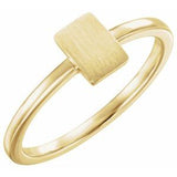 14K Yellow 7x5 mm Rectangle Signet Ring - Siddiqui Jewelers