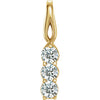 14K Yellow 1/4 CTW Diamond 3-Stone Pendant - Siddiqui Jewelers