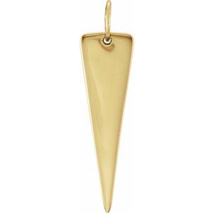 14K Yellow Triangle Pendant - Siddiqui Jewelers