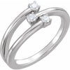 14K White 1/5 CTW Diamond Freeform Ring - Siddiqui Jewelers