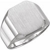 Sterling Silver 16x14 mm Octagon Signet Ring - Siddiqui Jewelers