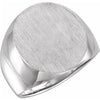Sterling Silver 20x17 mm Oval Signet Ring - Siddiqui Jewelers