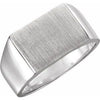 Sterling Silver 15x11 mm Rectangle Signet Ring - Siddiqui Jewelers