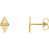 14K Yellow .025 CTW Diamond Geometric Earrings - Siddiqui Jewelers