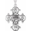 Sterling Silver Dagmar Cross Pendant without Packaging - Siddiqui Jewelers