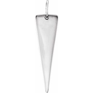 Sterling Silver Triangle Pendant - Siddiqui Jewelers