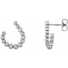 14K White 1/4 CTW Diamond Freeform Earrings - Siddiqui Jewelers