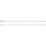 10K White 1 mm Solid Rope 20" Chain-Siddiqui Jewelers