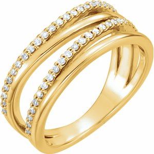 14K Yellow 1/4 CTW Diamond Ring - Siddiqui Jewelers