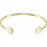 14K Yellow Cuff 6 3/4" Bracelet - Siddiqui Jewelers