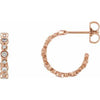 14K Rose 3/8 CTW Diamond Hoop Earrings - Siddiqui Jewelers