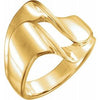 14K Yellow 18 mm Freeform Remount Ring - Siddiqui Jewelers