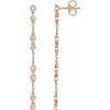 14K Rose 1/3 CTW Diamond Chain Earrings - Siddiqui Jewelers