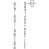 14K White 1/3 CTW Diamond Chain Earrings - Siddiqui Jewelers