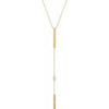 14K Yellow .06 CTW Diamond Bar 16-18" Necklace - Siddiqui Jewelers