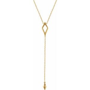 14K Yellow Geometric Y 16-18" Necklace - Siddiqui Jewelers