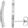 14K White 1/3 CTW Diamond Ear Climbers - Siddiqui Jewelers