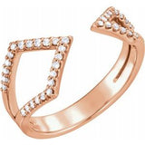 14K Rose 1/5 CTW Diamond Geometric Ring - Siddiqui Jewelers