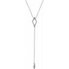 14K White Geometric Y 16-18" Necklace - Siddiqui Jewelers