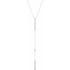 14K White .06 CTW Diamond Bar 16-18" Necklace - Siddiqui Jewelers