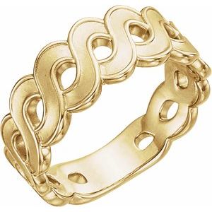 14K Yellow Wave Ring - Siddiqui Jewelers