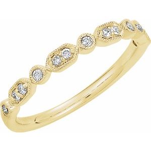 14K Yellow 1/8 CTW Diamond Ring-Siddiqui Jewelers