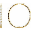 14K Yellow 5 1/8 CTW Diamond Inside-Outside Hinged 42.8 mm Hoop Earrings - Siddiqui Jewelers