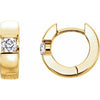 14K Yellow 1/5 CTW Diamond Hinged Hoop Earrings - Siddiqui Jewelers
