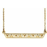 14K Yellow Triangle Bar 16-18" Necklace - Siddiqui Jewelers
