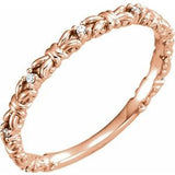 14K Rose .04 CTW Diamond Stackable Ring - Siddiqui Jewelers