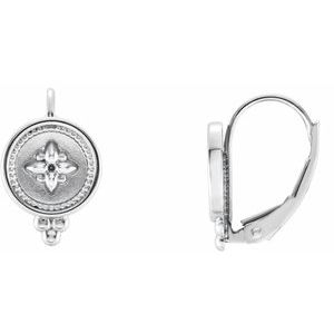 Sterling Silver Beaded Lever Back Earrings - Siddiqui Jewelers