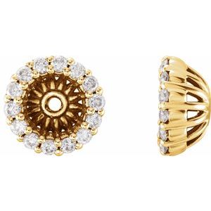 14K Yellow 1/5 CTW Diamond Earring Jackets with 6.1 mm ID - Siddiqui Jewelers