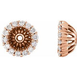 14K Rose 1/5 CTW Diamond Earring Jackets with 6.1 mm ID - Siddiqui Jewelers