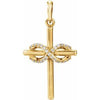 14K Yellow .06 CTW Diamond Infinity-Inspired Cross Pendant - Siddiqui Jewelers