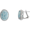 Larimar Earrings - Siddiqui Jewelers