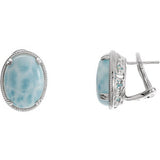 Larimar Earrings - Siddiqui Jewelers